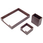 MOOG Leather Desk Set-3 Accessories-Single Document Tray - Turquoise - 3 PCS