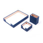 MOOG Leather Desk Set-3 Accessories-Single Document Tray - Brown - 3 PCS