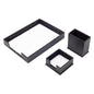 MOOG Leather Desk Set-3 Accessories-Single Document Tray - Turquoise - 3 PCS