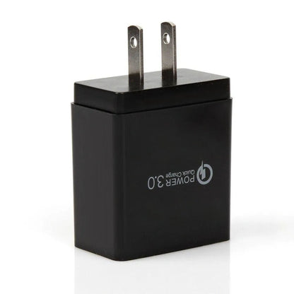 3 Port LED Fast Quick Charge QC 3.0 USB Hub Display Wall Charger Adapter US Plug