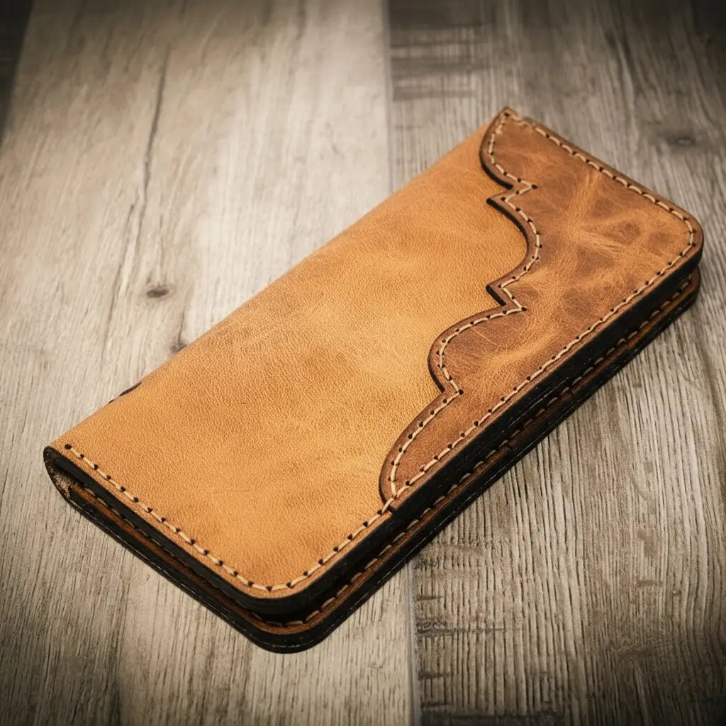 Western Long Wallet - Saddle Tan