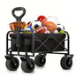 Heavy Duty Utility Portable Foldable Outdoor Beach Garden Wagon Cart with 360° All Terrain Wheels