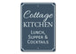 Cottage Kitchen Sign | Home Decor | Kitchen + Metal