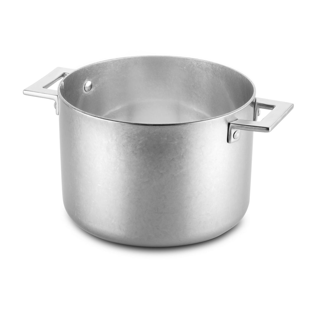 DEEP POT WITH LID CM. 20 ATTIVA PEWTER | Kitchen [Metal] | Kitchen + Metal