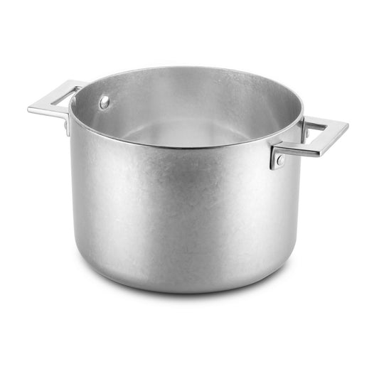 DEEP POT WITH LID CM. 20 ATTIVA PEWTER | Kitchen [Metal] | Kitchen + Metal