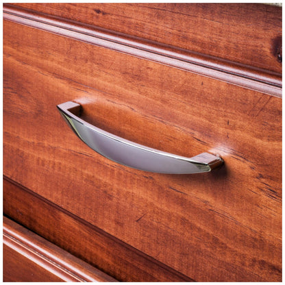 128 mm Center-to-Center Satin Nickel Asymmetrical Belfast Cabinet Pull