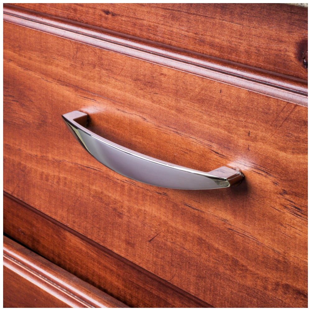 128 mm Center-to-Center Satin Nickel Asymmetrical Belfast Cabinet Pull