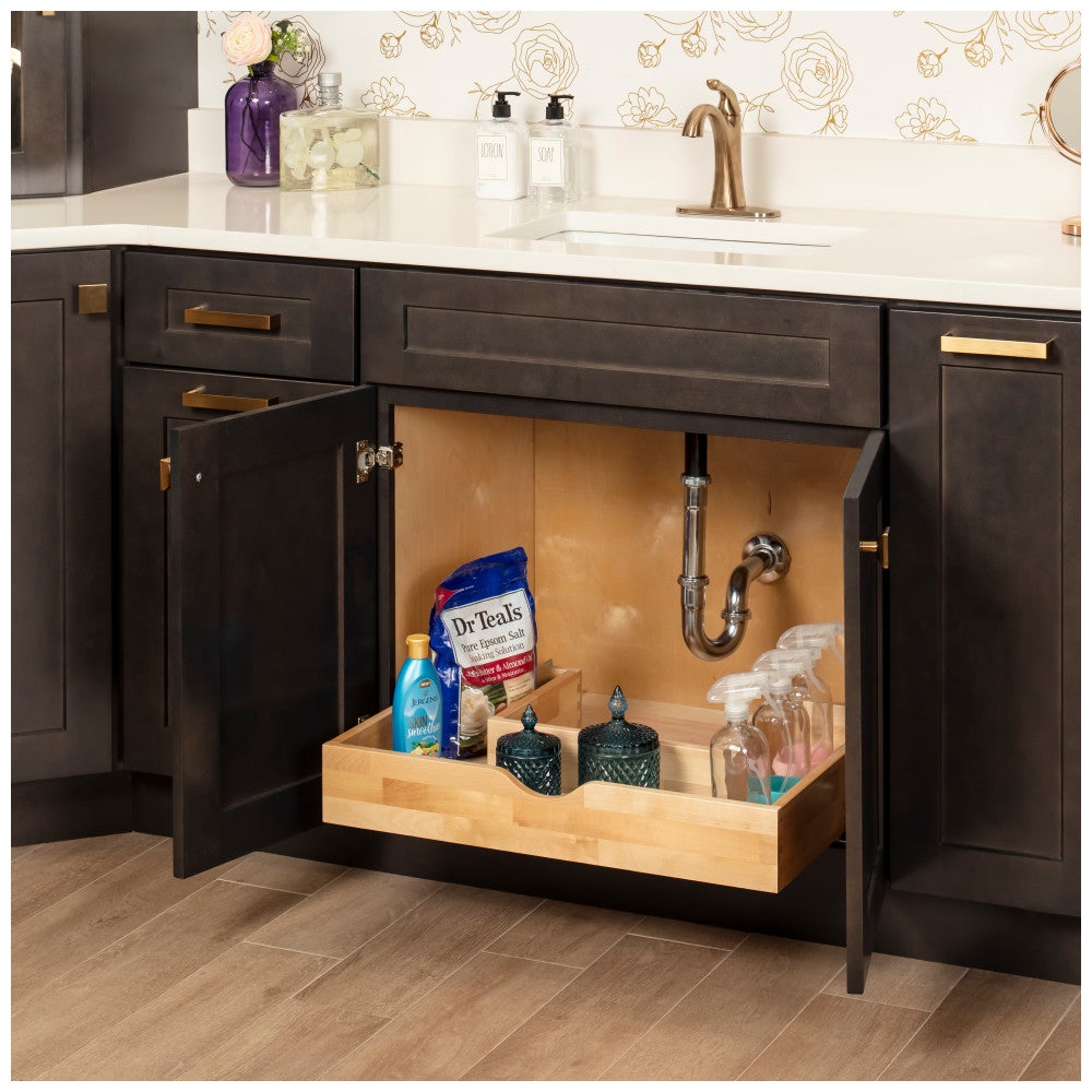 U-Shape Rollout Drawer Box for vanity cabinet