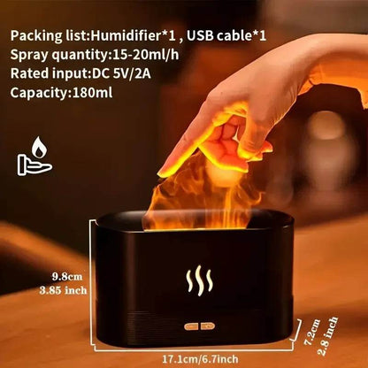 Simulated Flame Aroma Diffuser & Ultrasonic Cool Mist Maker