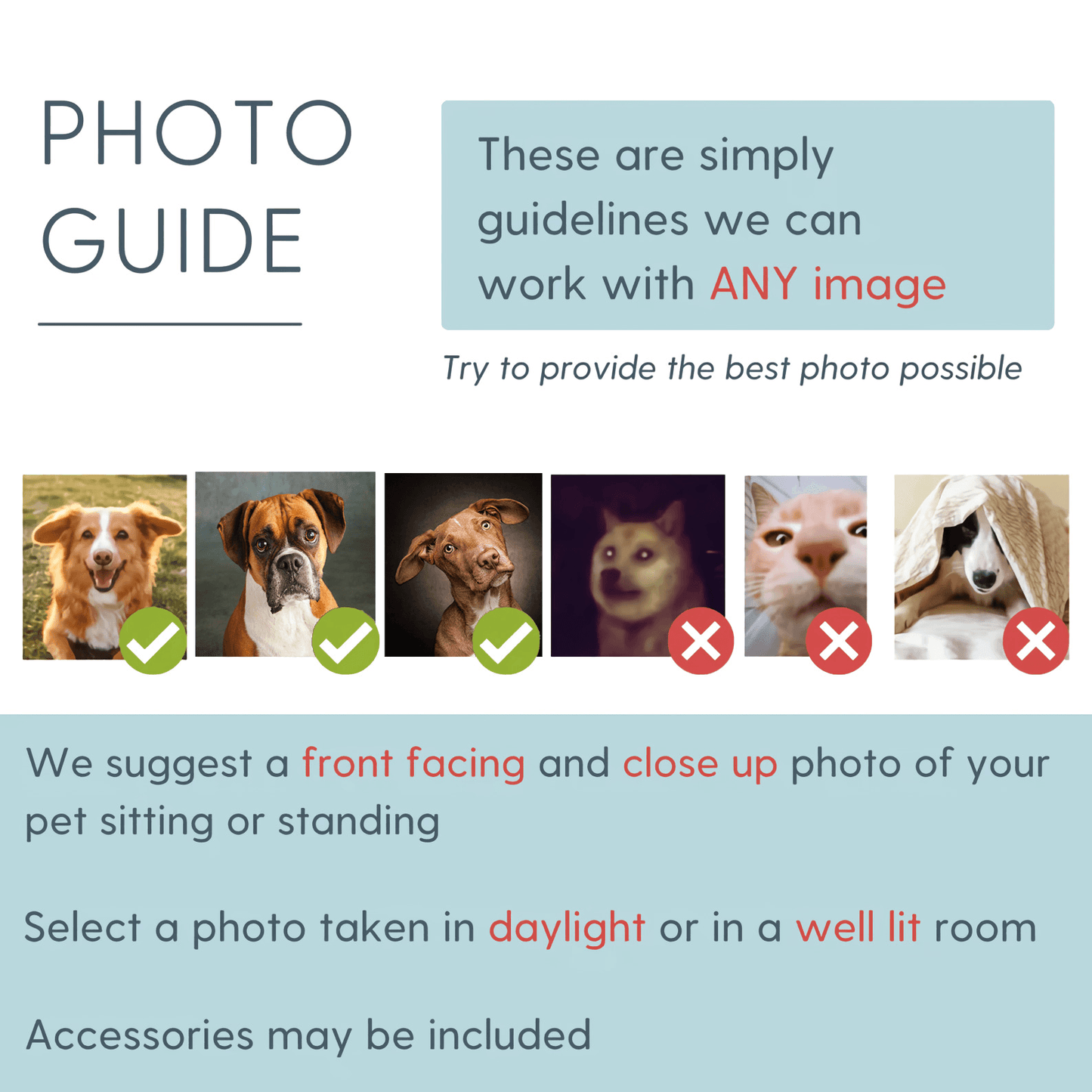 Custom Upload Pet - Food Mat With Photo - Personalized Doormat - Gifts for Birthday, Housewarming, Friend, Dog & Cat Lover, Owner, Pet Dad, Mom