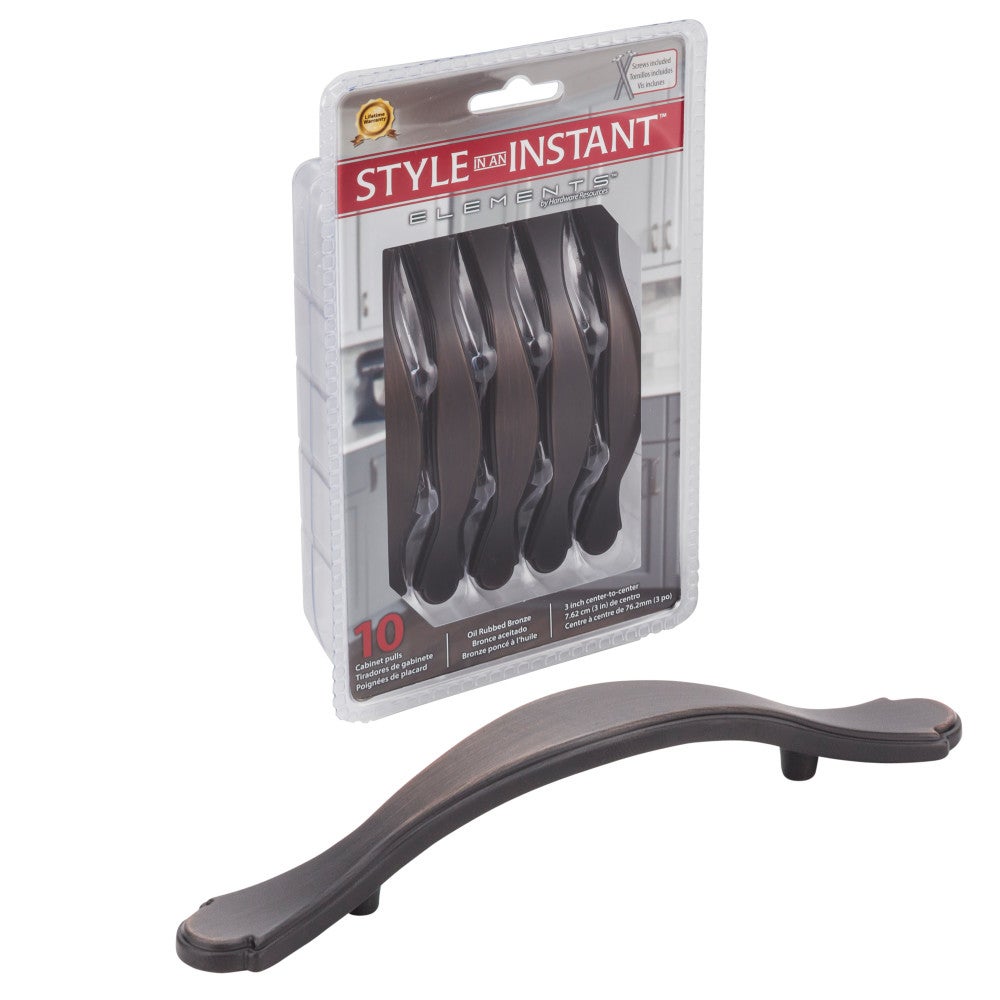 3" Center-to-Center Satin Nickel Gatsby Retail Packaged Cabinet Pull