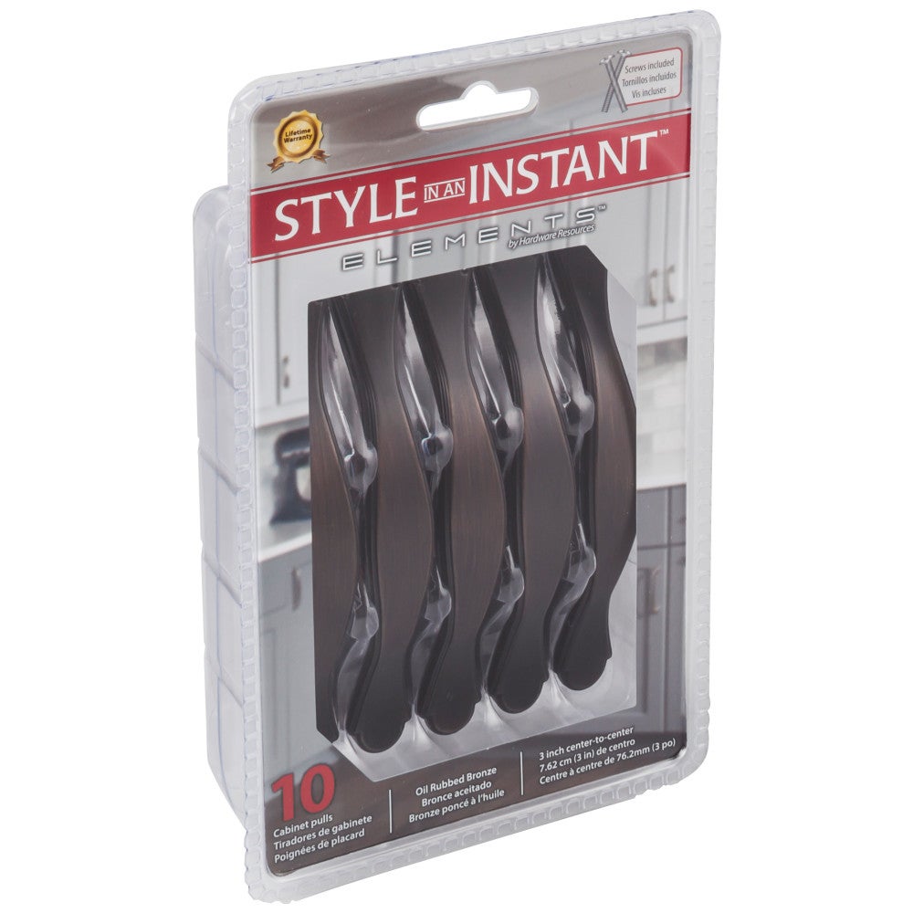 3" Center-to-Center Satin Nickel Gatsby Retail Packaged Cabinet Pull