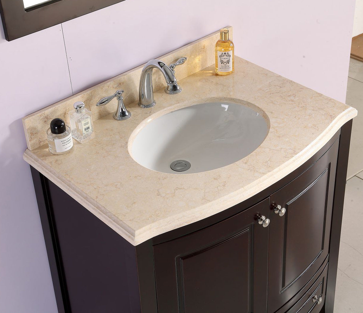 Estella 32" Bathroom Vanity with Jerusalem Gold Marble Countertop