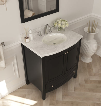 Estella 32" Bathroom Vanity with Jerusalem Gold Marble Countertop