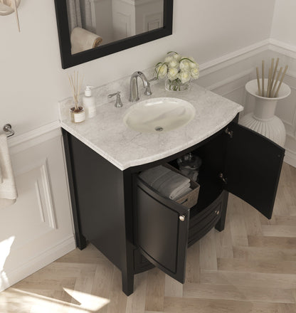 Estella 32" Bathroom Vanity with Jerusalem Gold Marble Countertop