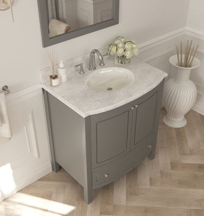 Estella 32" Bathroom Vanity with Jerusalem Gold Marble Countertop