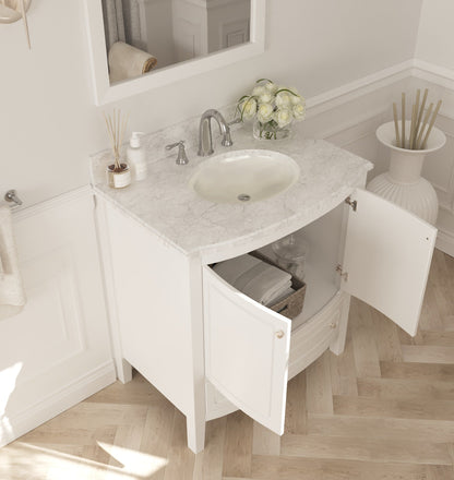 Estella 32" Bathroom Vanity with Jerusalem Gold Marble Countertop