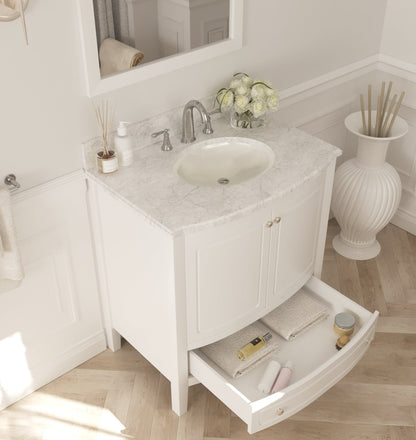 Estella 32" Bathroom Vanity with Jerusalem Gold Marble Countertop