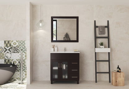 Nova 32" Bathroom Vanity with White Ceramic Basin Countertop