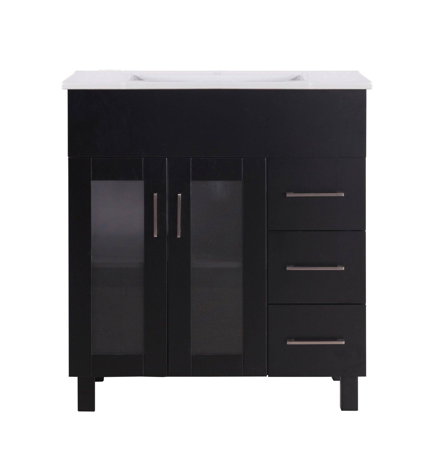 Nova 32" Bathroom Vanity with White Ceramic Basin Countertop