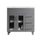 Nova 36" Bathroom Vanity with White Ceramic Basin Countertop