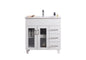 Nova 36" Bathroom Vanity with White Ceramic Basin Countertop