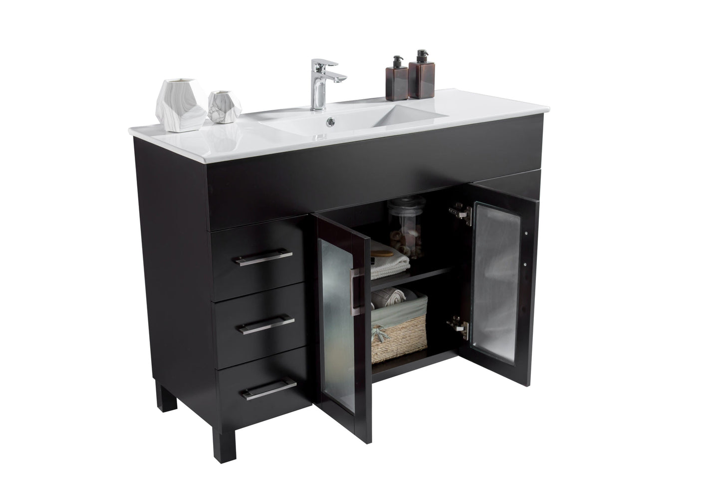 Nova 48" Bathroom Vanity with White Ceramic Basin Countertop