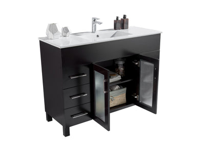 Nova 48" Bathroom Vanity with White Ceramic Basin Countertop