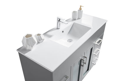 Nova 48" Bathroom Vanity with White Ceramic Basin Countertop