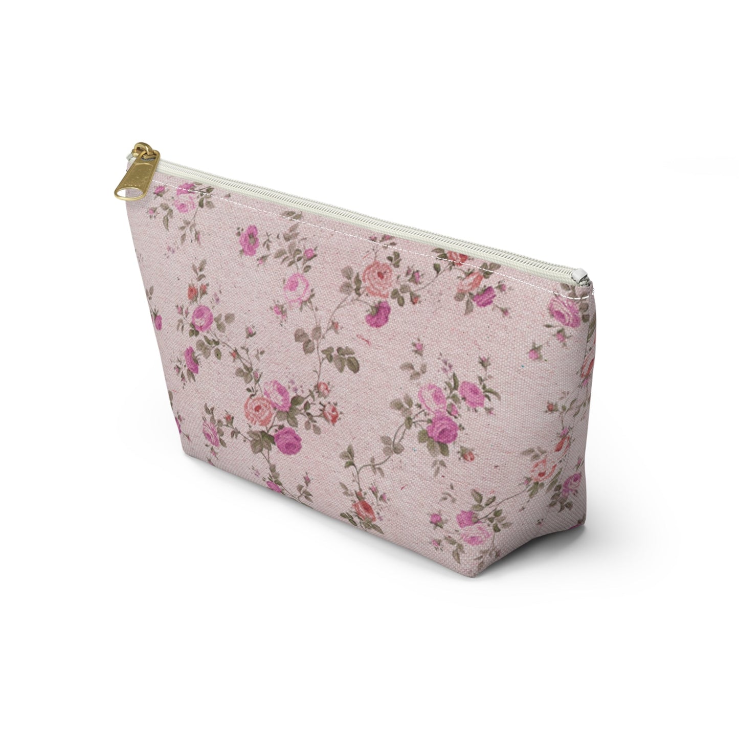 Customizable: Floral Accessory Pouch, Makeup Bag, Travel Organizer, Gift for Her, Pink Floral Bag, Cosmetic Case, Everyday Essentials