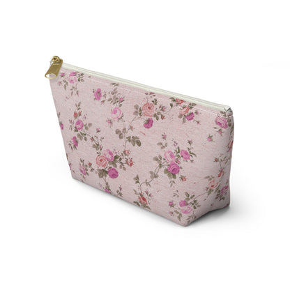 Customizable: Floral Accessory Pouch, Makeup Bag, Travel Organizer, Gift for Her, Pink Floral Bag, Cosmetic Case, Everyday Essentials