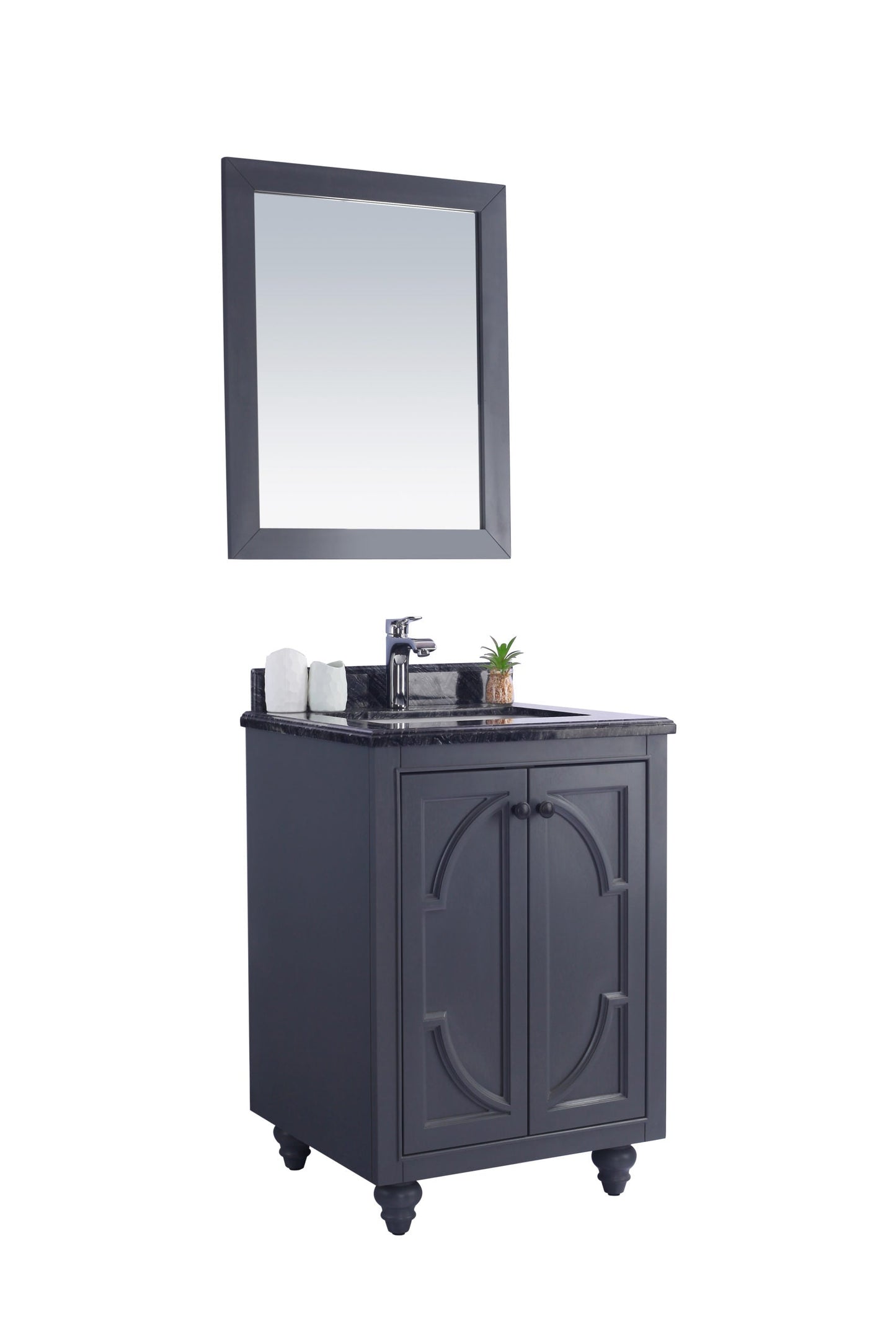 Odyssey 24" Maple Grey Bathroom Vanity with Countertop