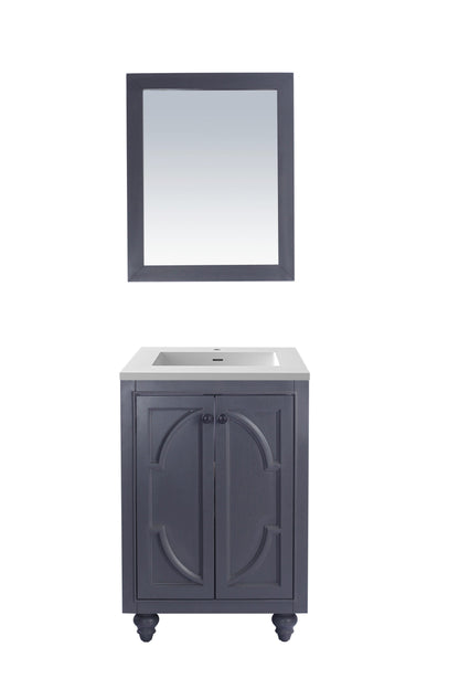 Odyssey 24" Maple Grey Bathroom Vanity with Countertop