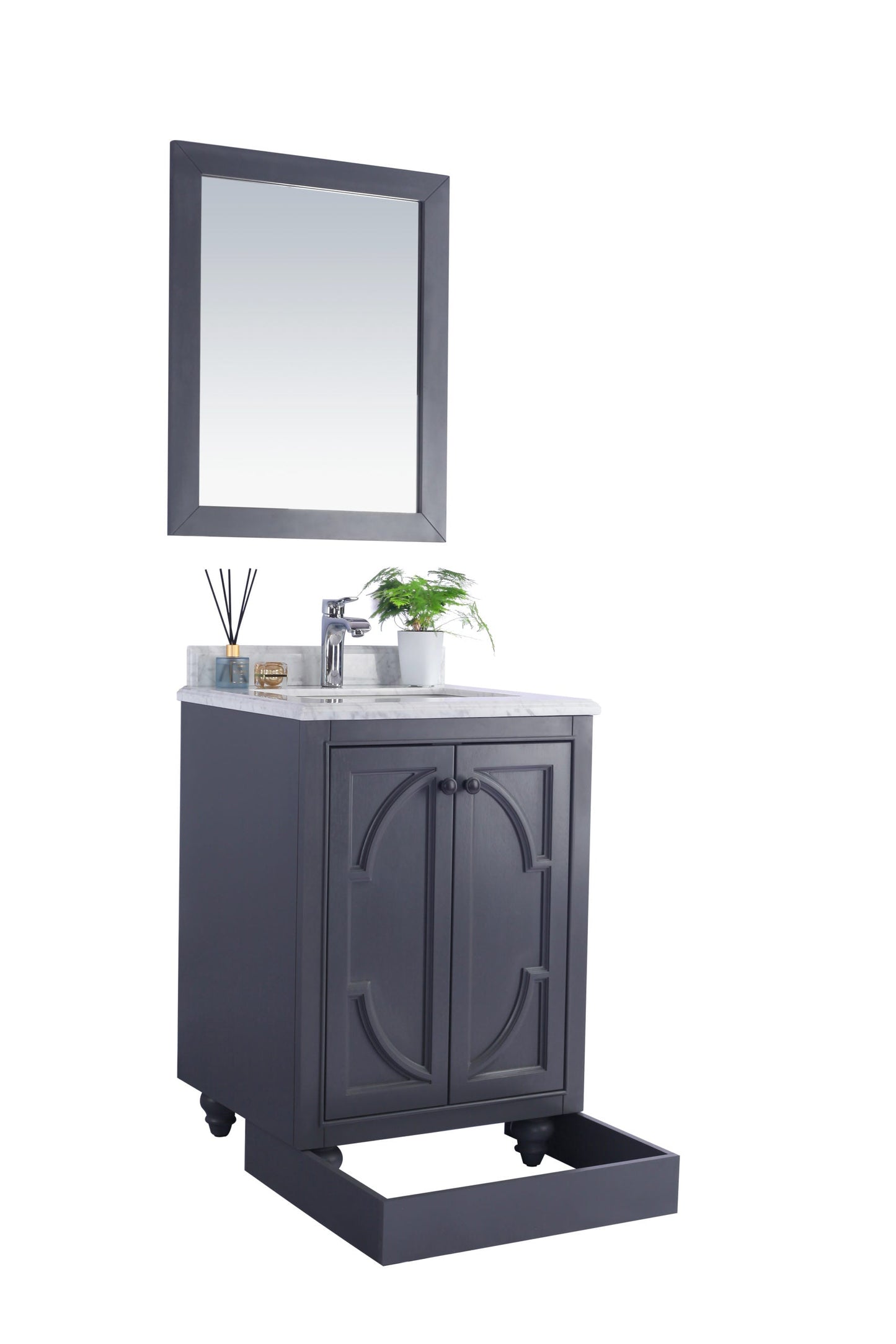 Odyssey 24" Maple Grey Bathroom Vanity with Countertop