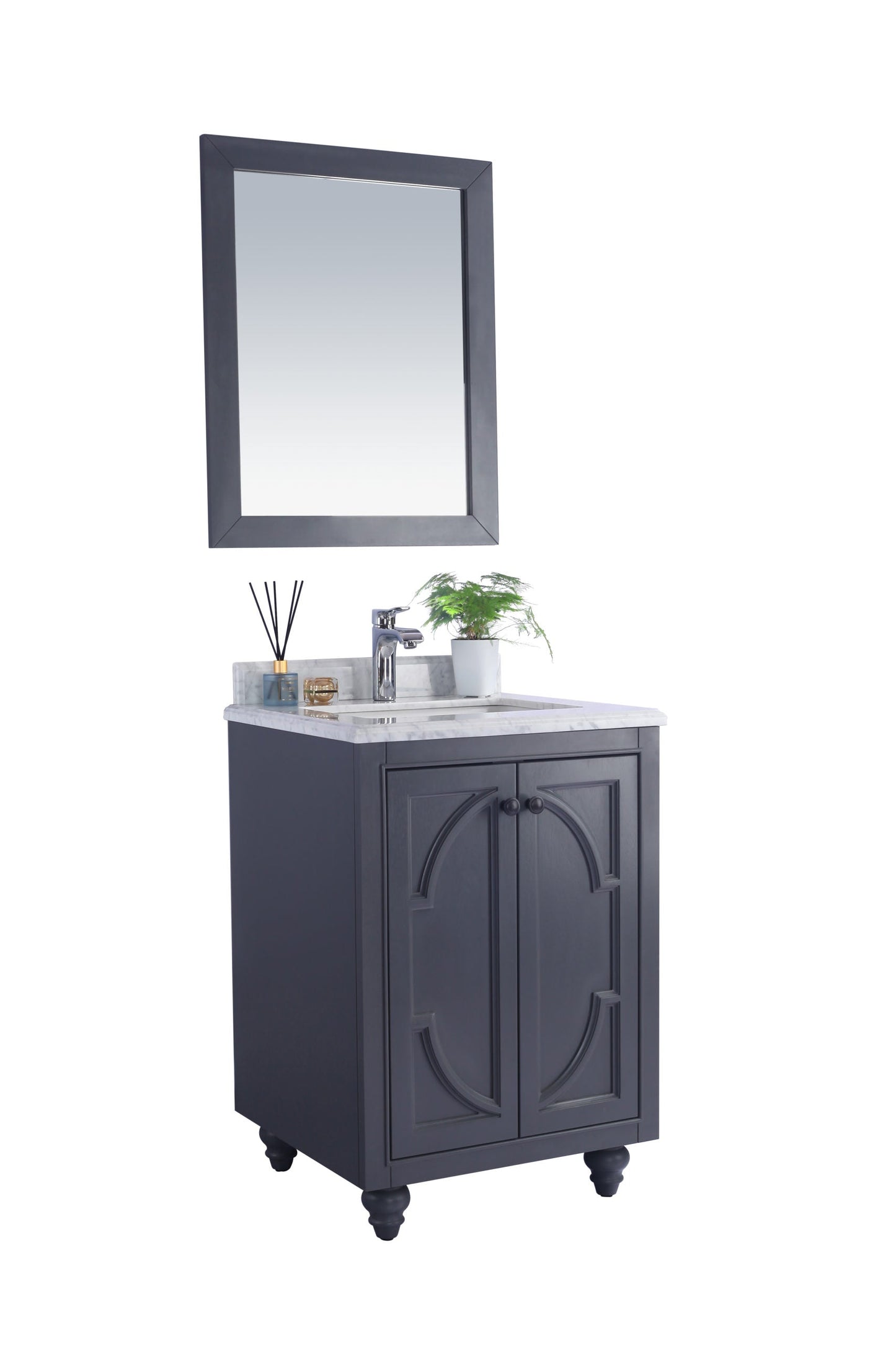 Odyssey 24" Maple Grey Bathroom Vanity with Countertop