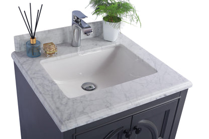 Odyssey 24" Maple Grey Bathroom Vanity with Countertop