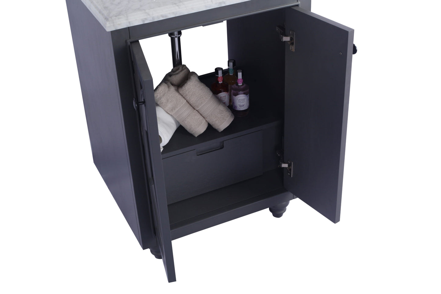 Odyssey 24" Maple Grey Bathroom Vanity with Countertop