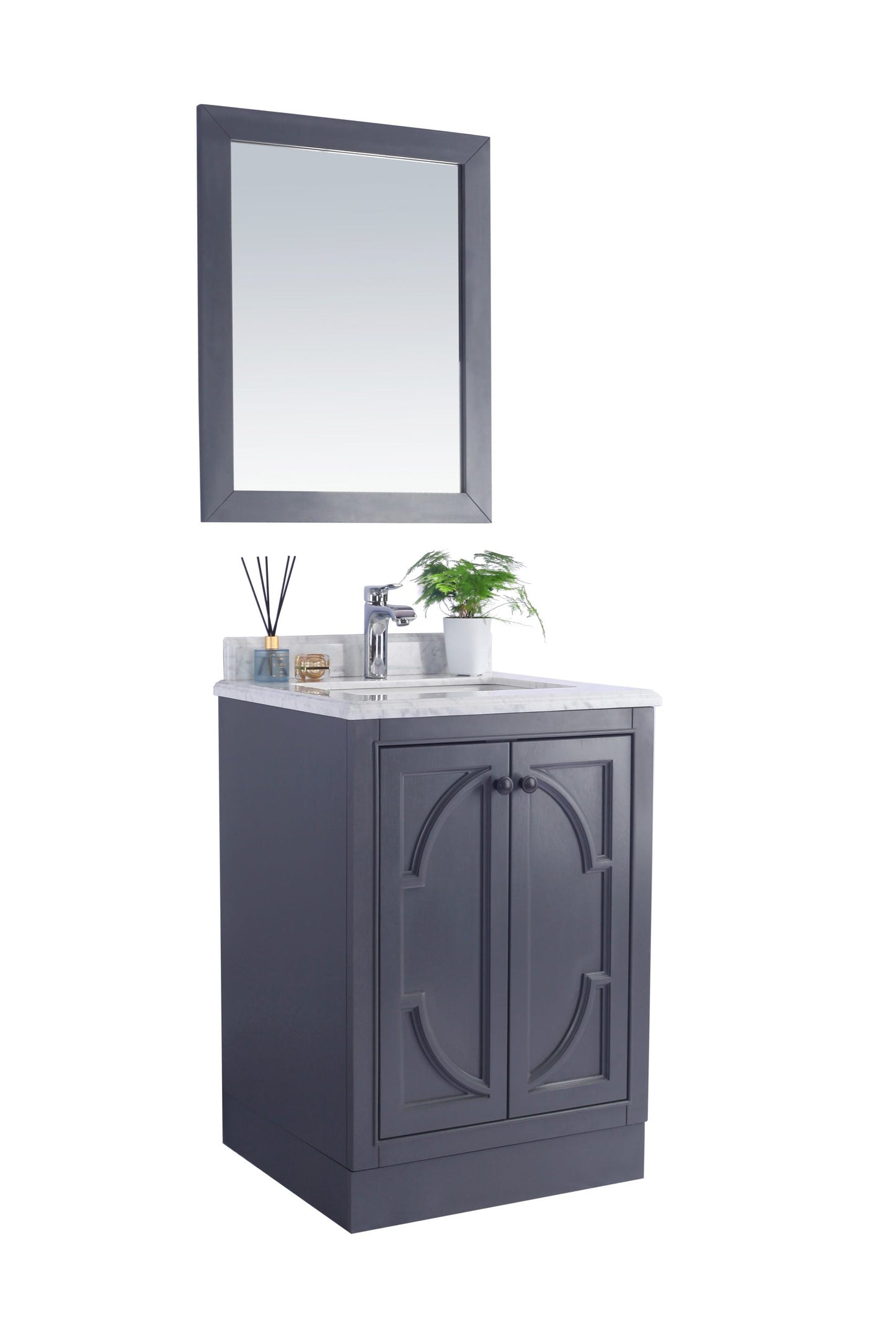 Odyssey 24" Maple Grey Bathroom Vanity with Countertop