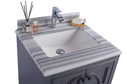 Odyssey 24" Maple Grey Bathroom Vanity with Countertop