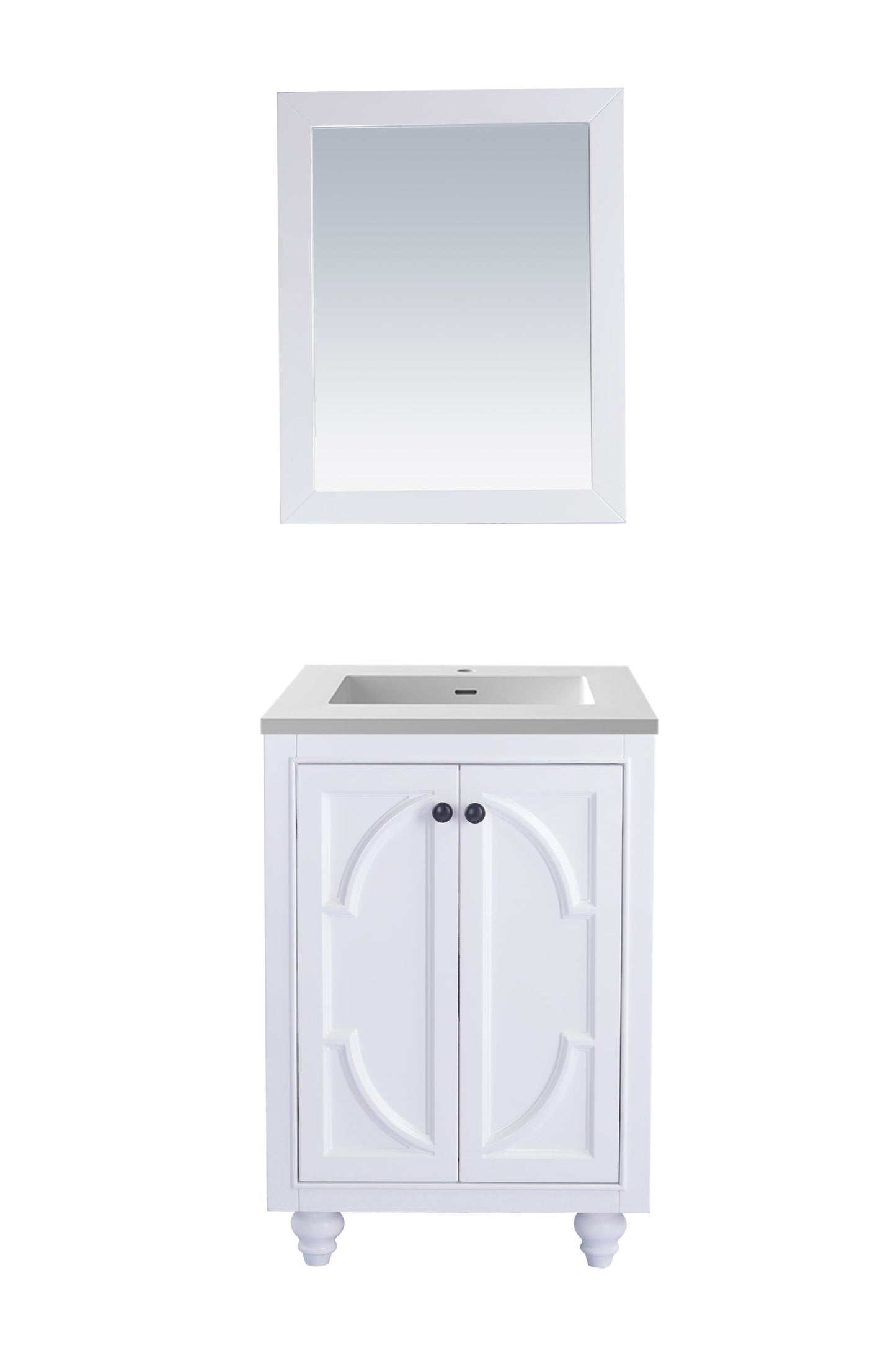 Odyssey 24" White Bathroom Vanity with Countertop
