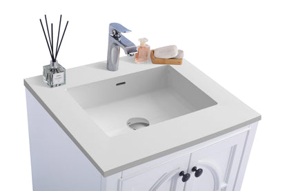 Odyssey 24" White Bathroom Vanity with Countertop