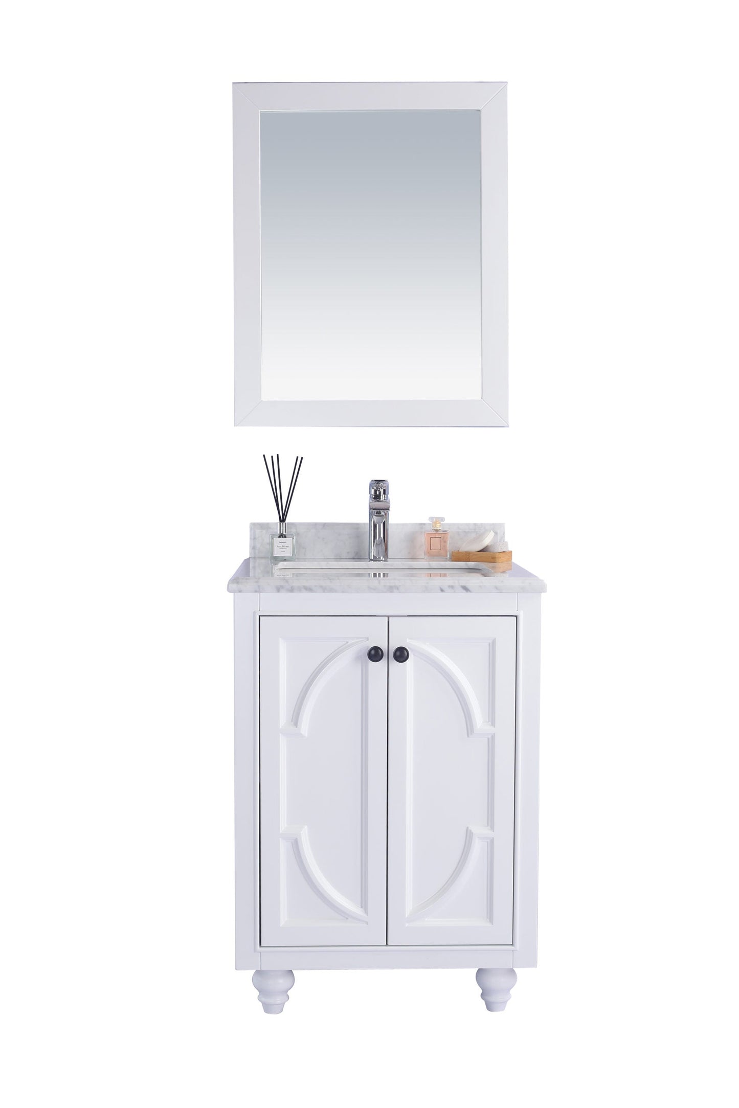 Odyssey 24" White Bathroom Vanity with Countertop