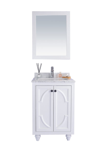 Odyssey 24" White Bathroom Vanity with Countertop