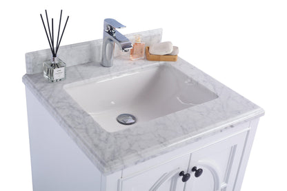 Odyssey 24" White Bathroom Vanity with Countertop