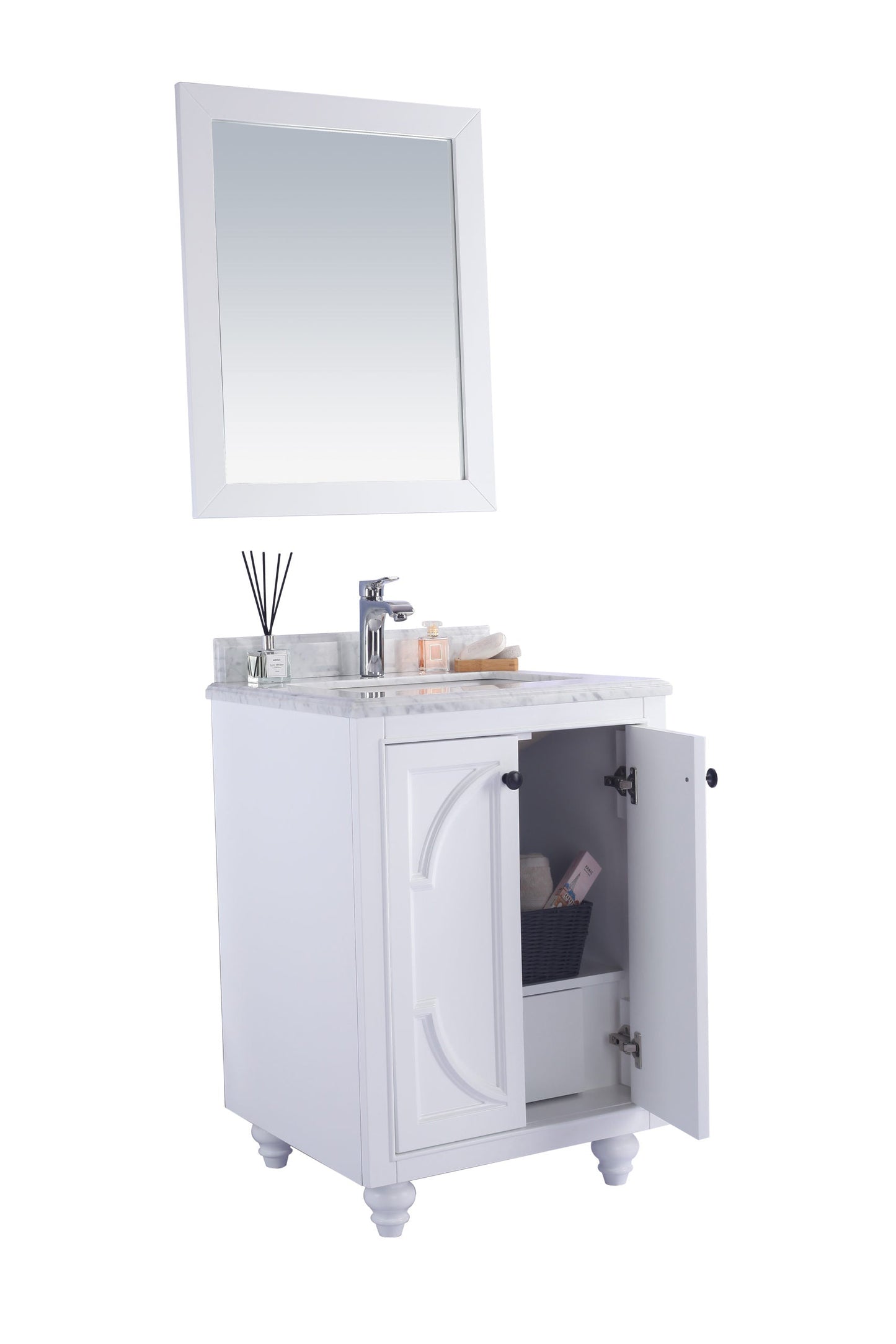 Odyssey 24" White Bathroom Vanity with Countertop
