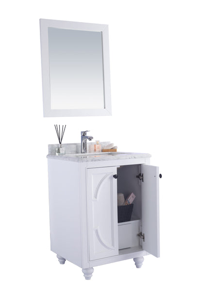 Odyssey 24" White Bathroom Vanity with Countertop