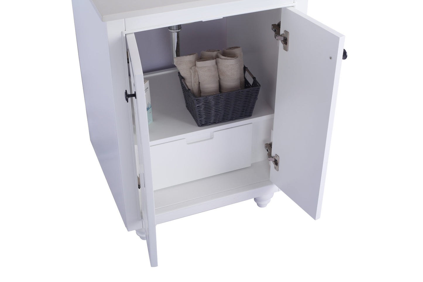 Odyssey 24" White Bathroom Vanity with Countertop