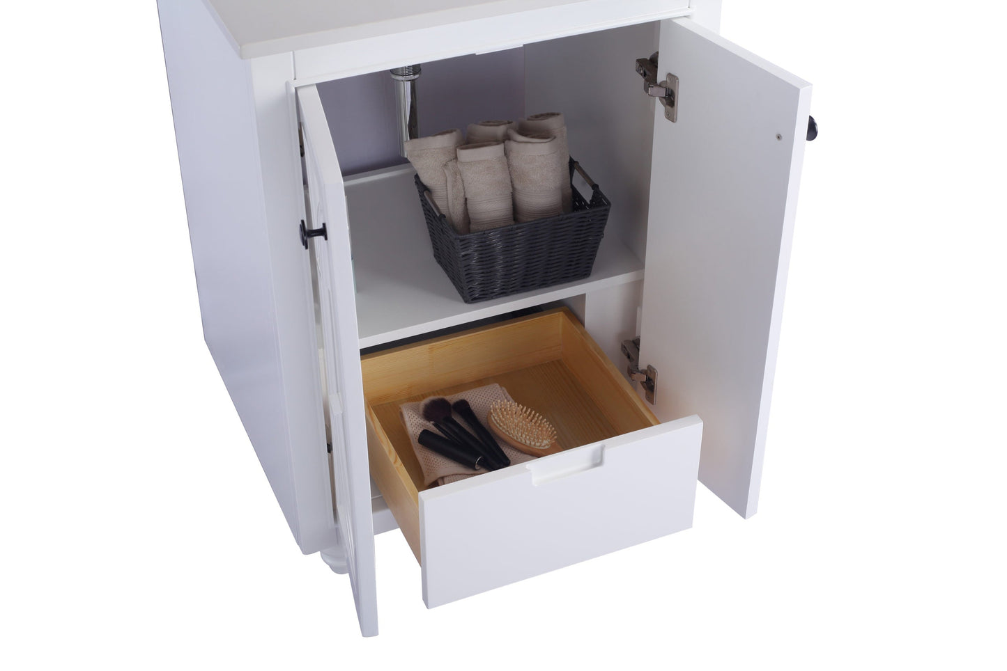 Odyssey 24" White Bathroom Vanity with Countertop
