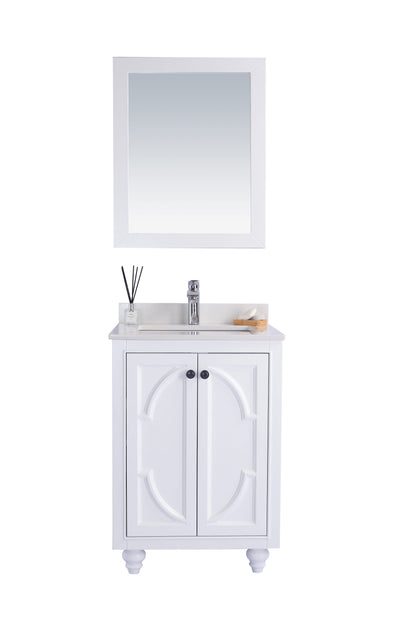 Odyssey 24" White Bathroom Vanity with Countertop