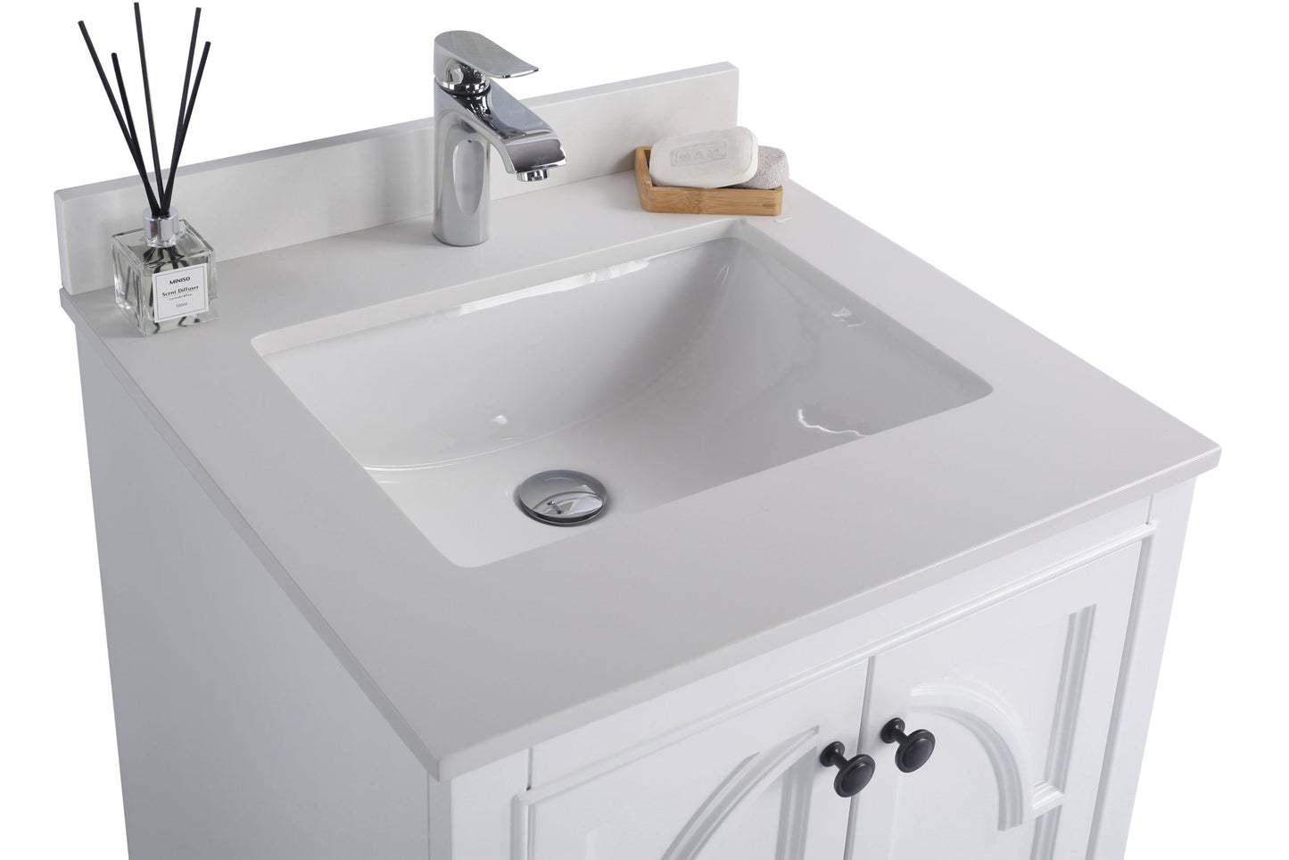 Odyssey 24" White Bathroom Vanity with Countertop